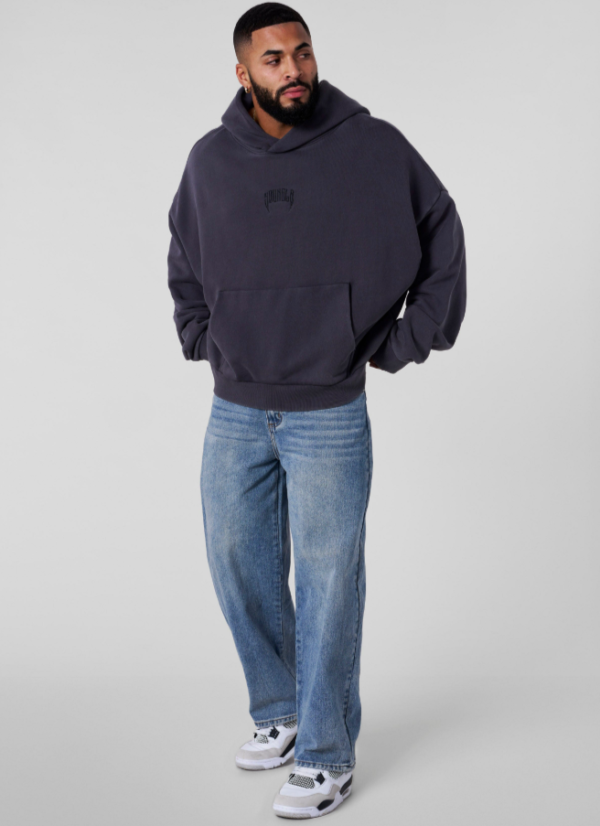 Supersized Chaos Hoodie (Grey Wash)