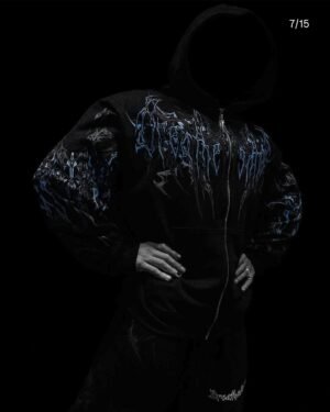 Obsidian Oversized Zip-Up Hoodie (Pulse)