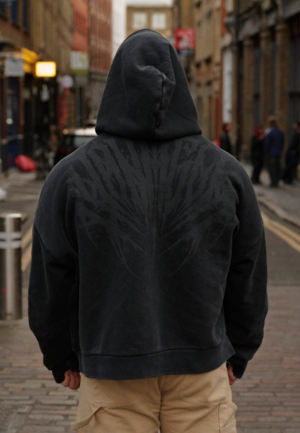 Supersized Chaos Hoodie (Black Wash)