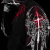 Death Blight Oversized Zip-up Hoodie (Heavenly Red)