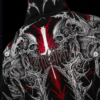 Death Blight Oversized Zip-up Hoodie (Heavenly Red)