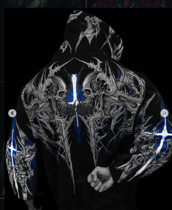 Death Blight Oversized Zip-up Hoodie (Pulse)