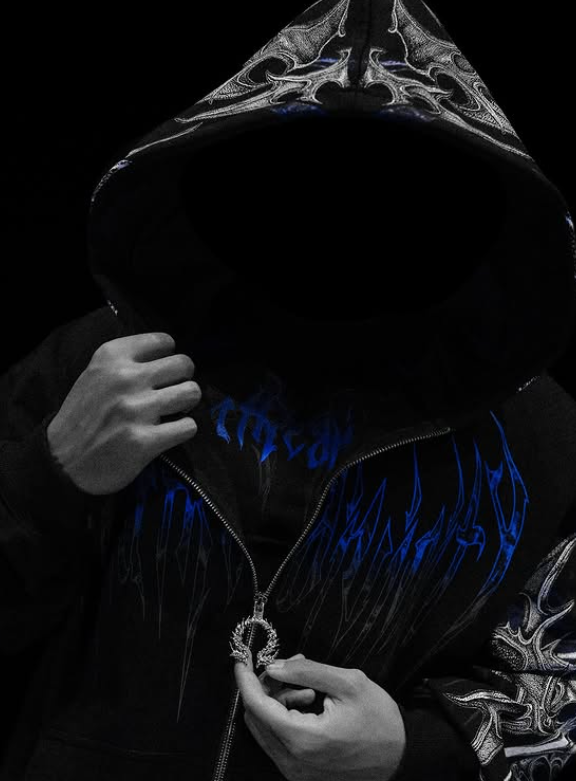 Death Blight Oversized Zip-up Hoodie (Pulse)