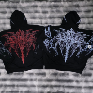 Celestial Blade Oversized Zip-Up Hoodie