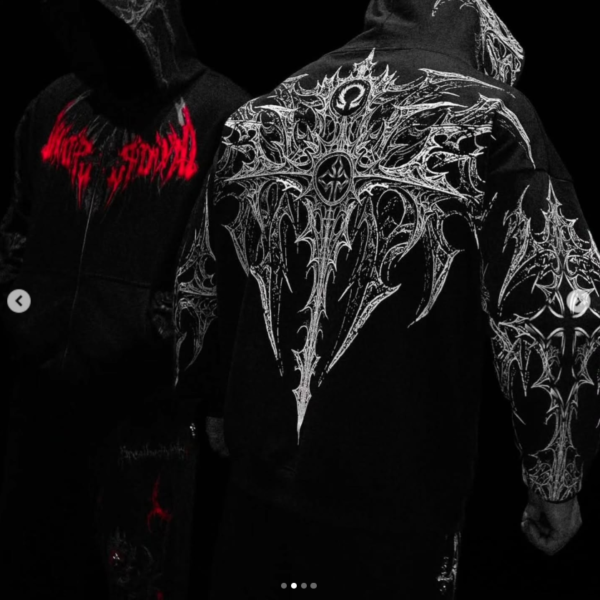 Celestial Blade Oversized Zip-Up Hoodie