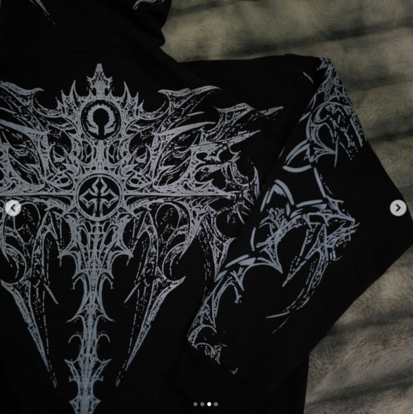 Celestial Blade Oversized Zip-Up Hoodie