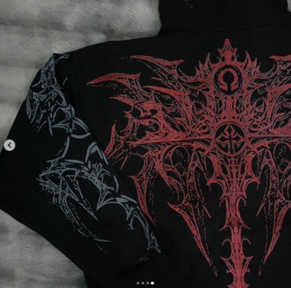 Celestial Blade Oversized Zip-Up Hoodie
