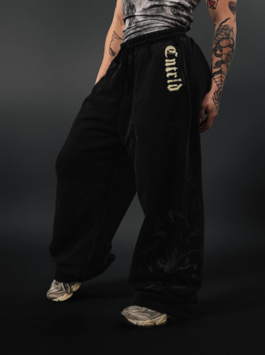 Wide Leg Sweats Black