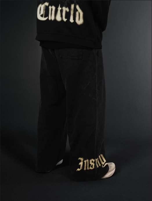 Wide Leg Sweats Black